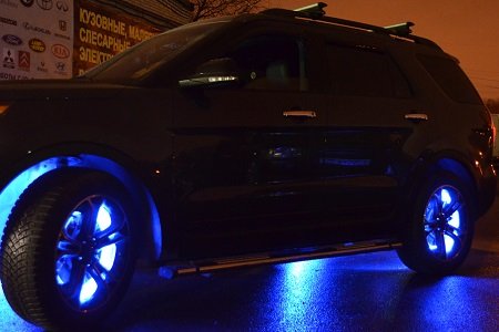 Подсветка колесных дисков автомобиля в Санкт-Петербурге