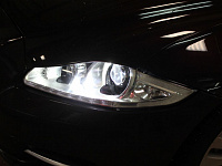 Jaguar XJ, замена штатных линз на Optima biled professional