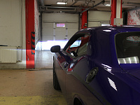 Dodge Challenger, замена линз и птф на светодиодные, полировка фар