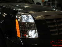 Cadillac Escalade (GMT900), замена линз на светодиодные Koito BiLED, led габариты, восстановление стекол