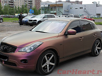 Infiniti EX35, полная оклейка кузова пленкой цвета Aubergine Bronze Matt