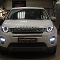 Land Rover Discovery - Замена штатных линз на яркие светодиодные модули, восстановление стекол фар, бронирование стекол защитной пленкой