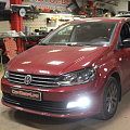 Volkswagen Polo -  Установка диодных линз в штатный отражатель, восстановление прозрачности стекол, замена ламп противотуманных фар на диодные