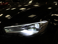 Audi A6 C7 замена линз на светодиодные и замена стекол фар