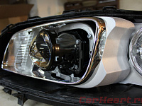 Volvo XC70, замена линз на Hella R и двухрежимных светодиодных ламп Morimoto