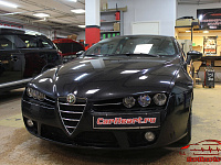 Alfa Romeo Brera, светодиодные модули Aozoom A3+, led габариты с обманками