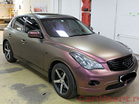 Infiniti EX35, полная оклейка кузова пленкой цвета Aubergine Bronze Matt
