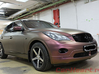 Infiniti EX35, полная оклейка кузова пленкой цвета Aubergine Bronze Matt
