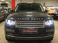 Range Rover L405, замена линз на бидиодные, полировка и оклейка
