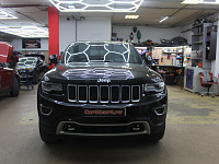 Jeep Grand Cherokee, замена штатных линз на бидиодные, восстановление стекол фар
