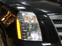Cadillac Escalade, замена линз на Koito Bi-led, ПТФ Morimoto