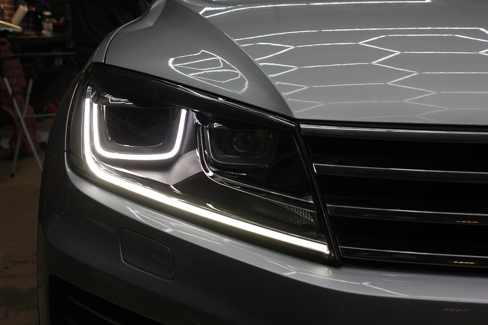 Volkswagen Touareg - Замена штатных ксеноновых линз на современные диодные, замена световодов и плат световодов
