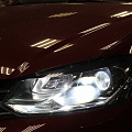 Volkswagen Polo -  Установка диодных линз в штатный отражатель, восстановление прозрачности стекол, замена ламп противотуманных фар на диодные