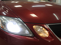 Lexus GS - ремонт фар, замена линз на biled, ремонт птф