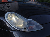 Porsche Boxster детейлинг фар, замена ламп, оклейка полиуретановой пленкой
