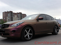 Infiniti EX35, полная оклейка кузова пленкой цвета Aubergine Bronze Matt
