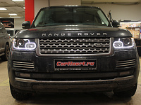 Range Rover L405, замена линз на бидиодные, полировка и оклейка