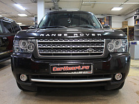 Range Rover Vogue, бидиодные модули, LED птф, восстановление стекол