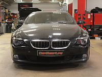 BMW 6-Series Замена штатных линз на бидиодные модули, замена стекол фар на новые, восстановление стекол поворотников
